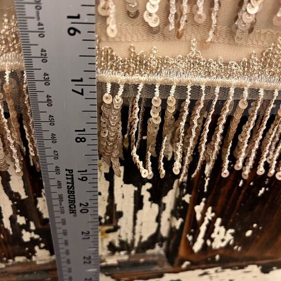 Women’s EUC Forever 21 Beaded Champagne colored skirt. Size Small. - Picture 4 of 7